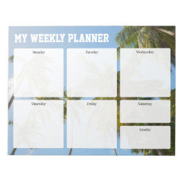 Bloco De Notas Tropical Pams - Weekly Planner for active people, 