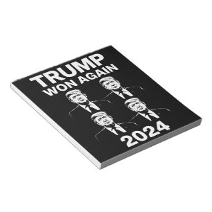 Bloco De Notas Trump Venceu Novamente Eleição 2024 Dia de Inaugur