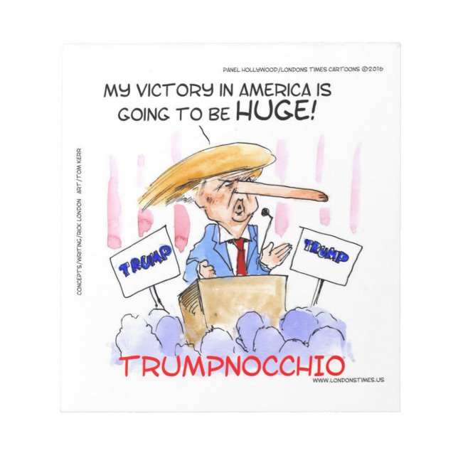 Bloco De Notas Trumpnocchio Funny Donald Trump Itens (Frente)