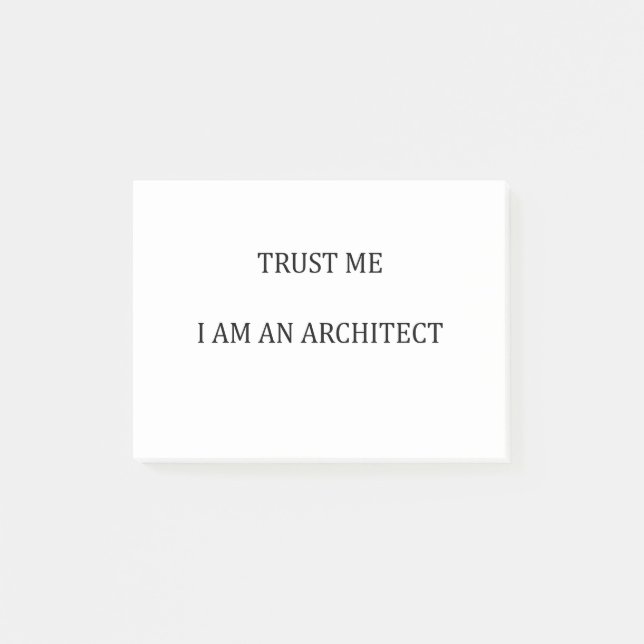 Bloco De Notas Trust me I am an Architect (Frente)