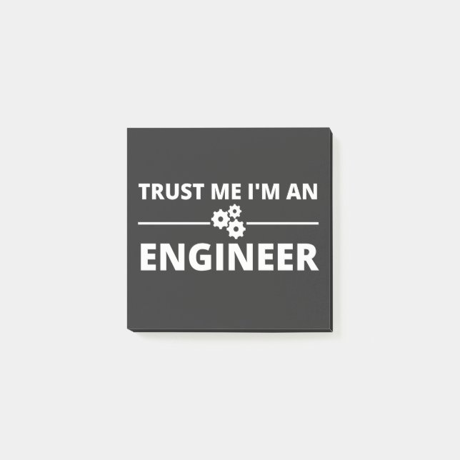 Bloco De Notas Trust me, I'm an Engineer (Frente)