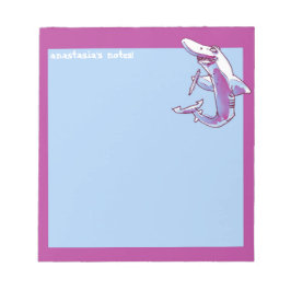 Bloco De Notas tubarão guarda desenho engraçado personalizável co