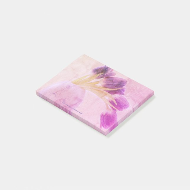 Bloco De Notas Tulipas Azuis Vida Estática (Inclinado)