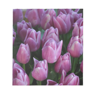 Bloco De Notas Tulipas de primavera púrpura