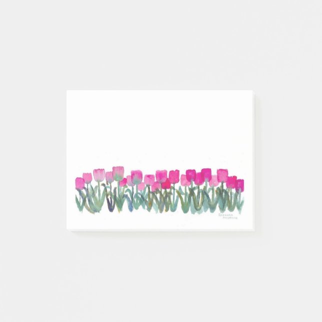 Bloco De Notas Tulipas Rosa (Frente)
