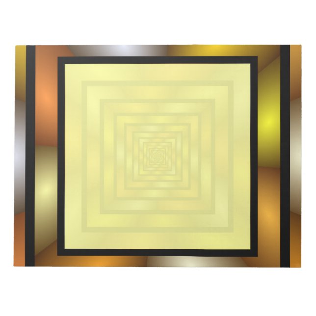 Bloco De Notas Túnel Luminoso - Gráfico Fratural Trippy (Frente)