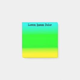 Bloco De Notas Turquesa Personalizada, Verde e Amarelo