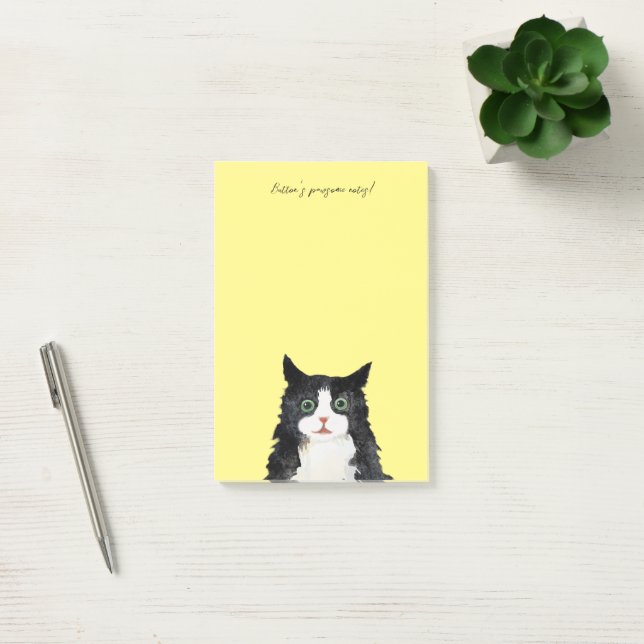 Bloco De Notas Tuxedo gato escruffy (Escritótio)