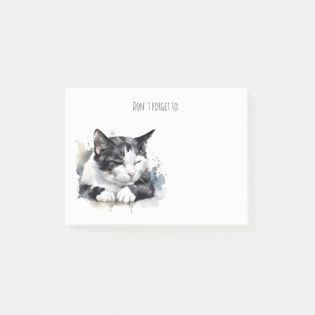 Bloco De Notas tuxedo preto e branco posta anotações (Frente)