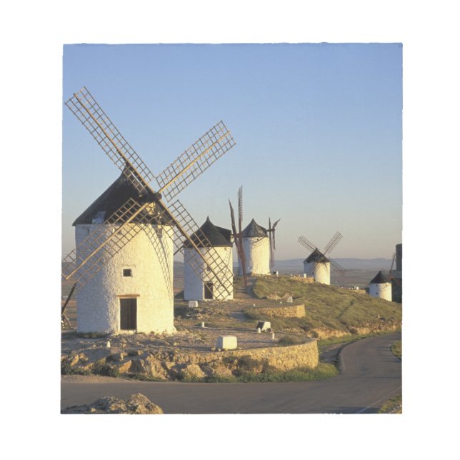 Bloco De Notas UE, Espanha, La Mancha, Consuegra. Moinhos de vent (Frente)