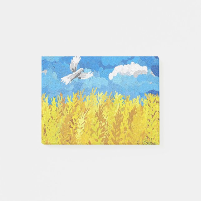 Bloco De Notas Ukraine Flag Landscape (Frente)
