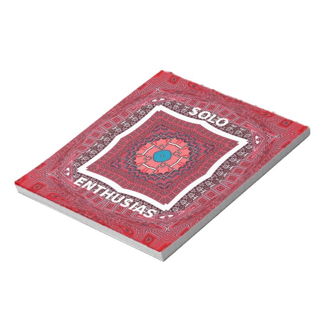 Bloco De Notas Último Artesanato do Indo Sindhi Ajrak Design Art (Invertido)