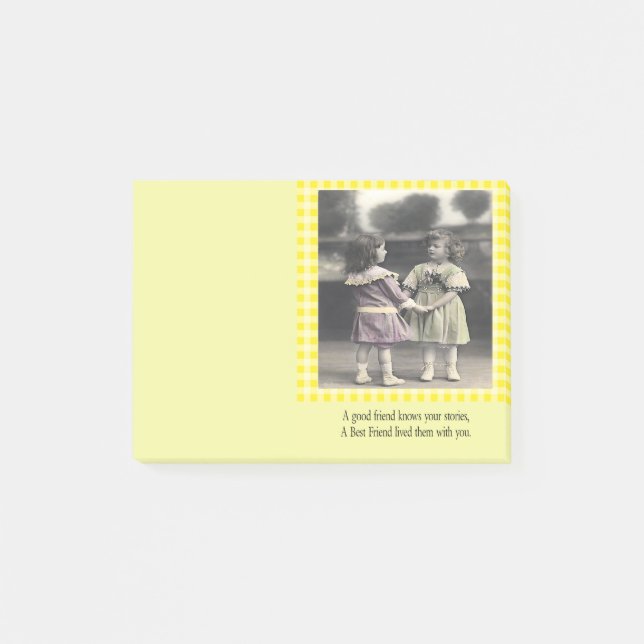 Bloco De Notas Um bom amigo sabe suas histórias (Frente)