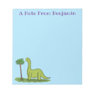 Bloco De Notas Um desenho animado de brontosaurus dinossauros, ve