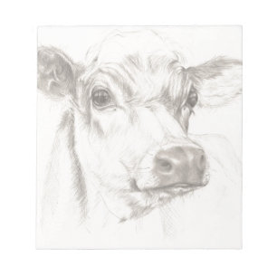 Bloco De Notas Um desenho de uma vaca nova