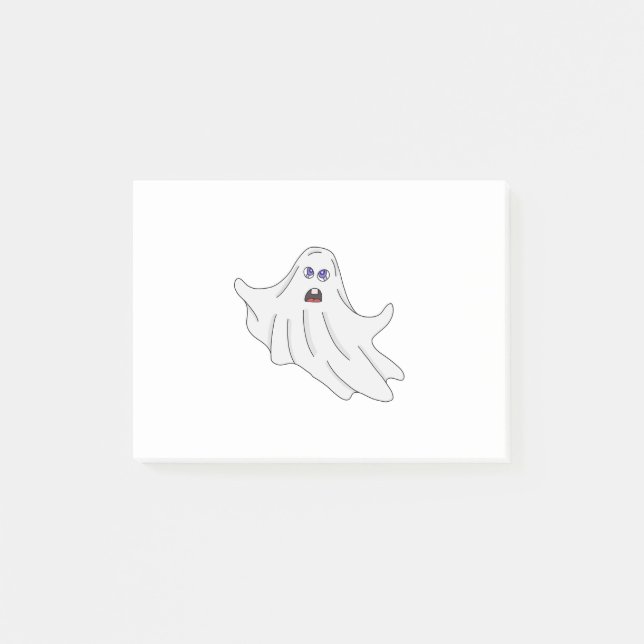 Bloco De Notas Um Fantasma Fluffy Voando (Frente)