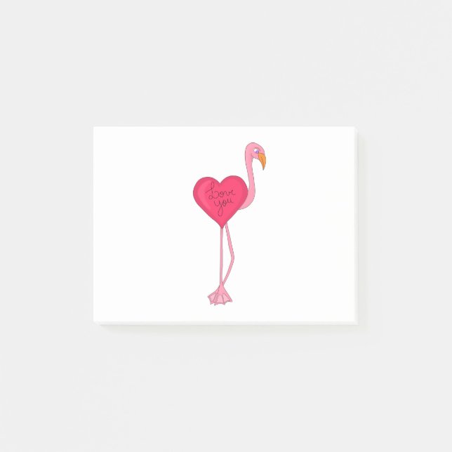 Bloco De Notas Um Flamingo no Amor (Frente)