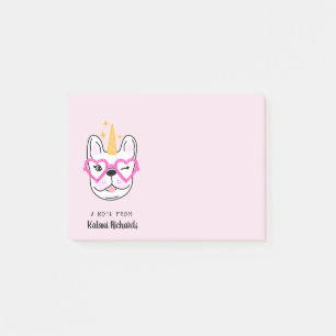 Bloco De Notas Um Francês Bonito Personalizado Rosa