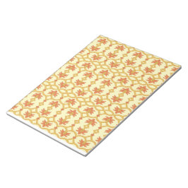 Bloco De Notas um fundo amarelo e branco com um traço