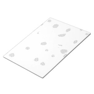 Bloco De Notas um fundo branco com muitos pontos pequenos