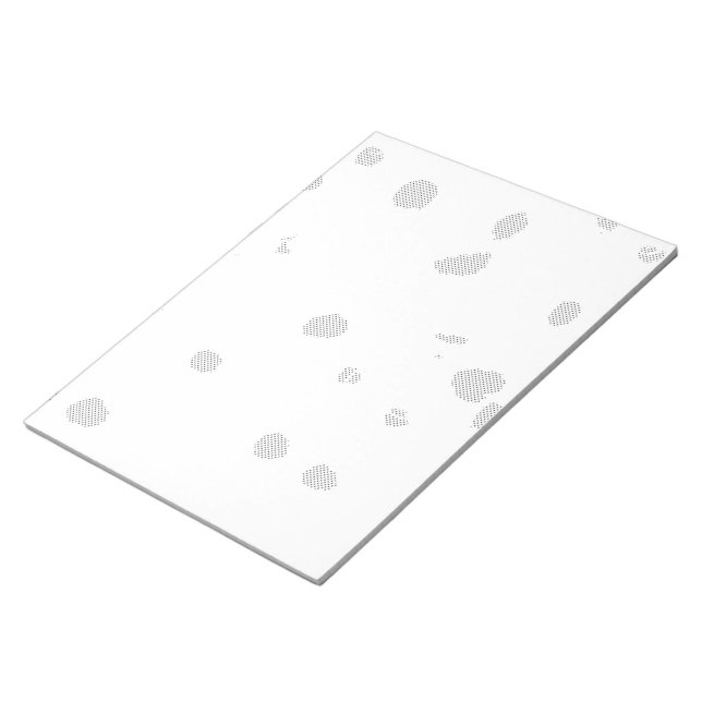 Bloco De Notas um fundo branco com muitos pontos pequenos (Inclinado)