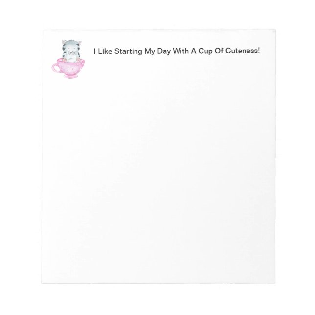 Bloco De Notas Um Gatinho De Cutenza (Frente)