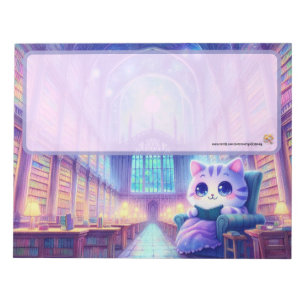 Bloco De Notas Um Gato na Biblioteca