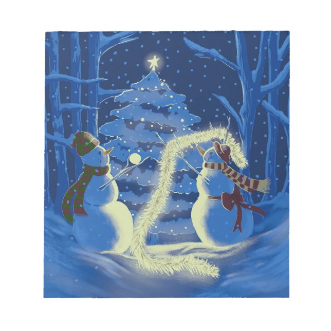 Bloco De Notas Um Natal de Boneco de Neve (Frente)