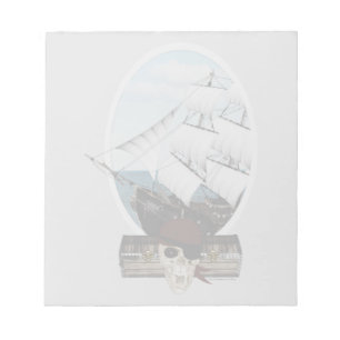 Bloco De Notas Um navio pirata