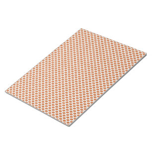 Bloco De Notas um padrão geométrico em laranja e branco