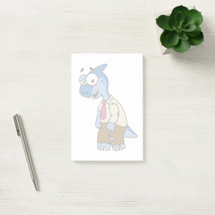 Bloco De Notas Um Parasaurolofo De Cartoon Vestiu Como Zombie.
