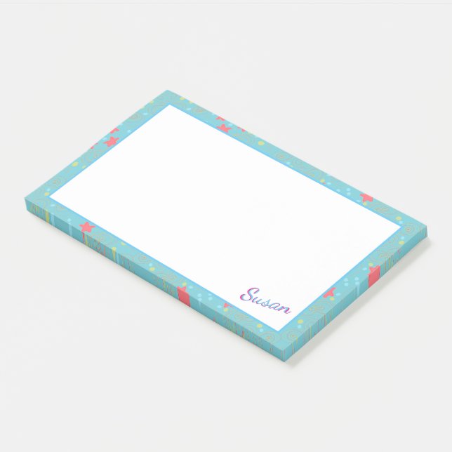 Bloco De Notas Um posto exagerado que anota para Susan (Inclinado)