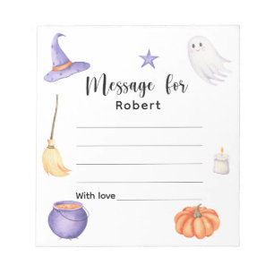 Bloco De Notas Um spooky um bilhete de aniversário de halloween p