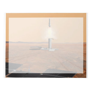 Bloco De Notas Um Veículo Ascendente Saindo De Marte. 2