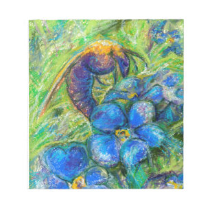 Bloco De Notas Uma abelha e não me esqueça das flores