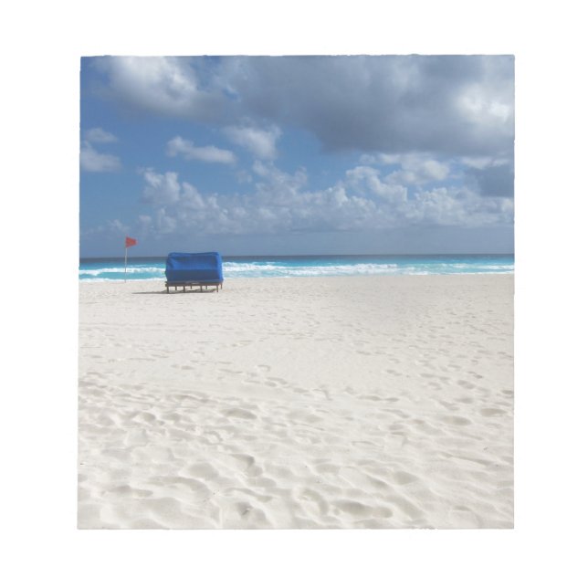 Bloco De Notas Uma Cadeira de Praia Aguarda (Frente)