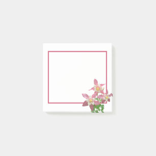 Bloco De Notas Uma Janela Delicada com Flores Rosa -