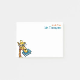 Bloco De Notas Uma Mensagem do Professor com Nome - Girafa Bobo