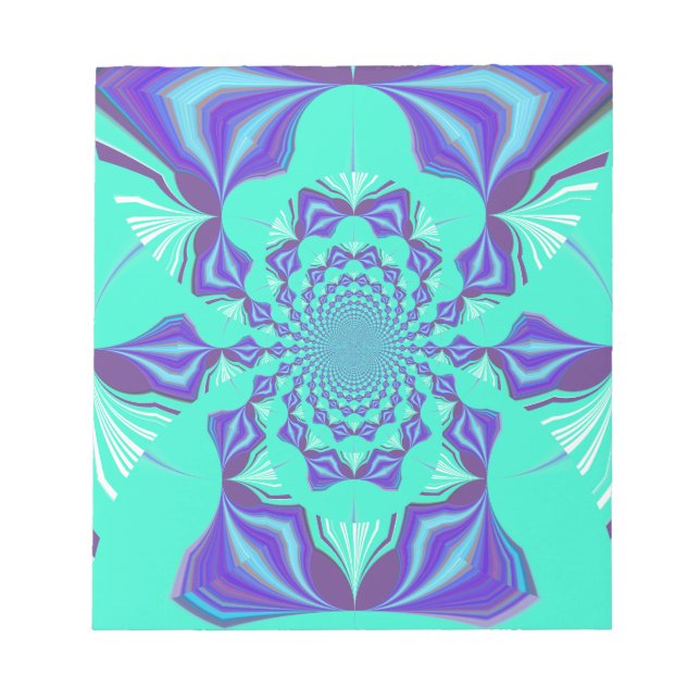 Bloco De Notas Uma mistura de caleidoscópio e mandala Art! (Frente)