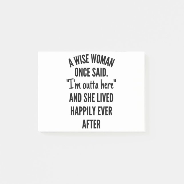 Bloco De Notas Uma Mulher Sábia Uma Vez Disse (Frente)