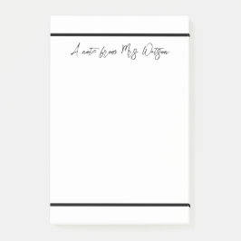 Bloco De Notas uma nota de adicionar nome de professor simples li