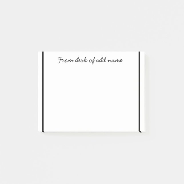 Bloco De Notas uma nota de adicionar nome de professor simples li (Frente)