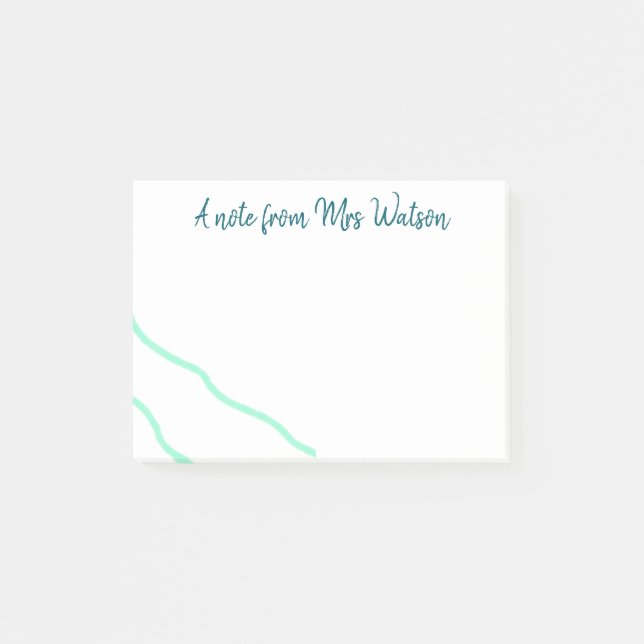 Bloco De Notas uma nota de adicionar o nome do professor ondas mí (Frente)