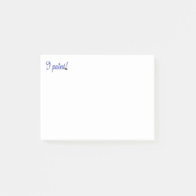Bloco De Notas Uma nota do artista, eu pinto Postar Notas (Frente)