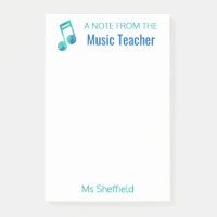 Uma nota do Musical personalizado do professor de