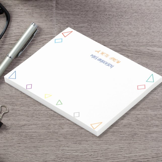 Bloco De Notas Uma nota do professor Gift (Criador carregado)