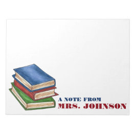 Bloco De Notas Uma Nota Dos Livros Personalizados Da Biblioteca D