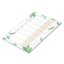 Bloco De Notas Undated Minimal Weekly Planner Notepad