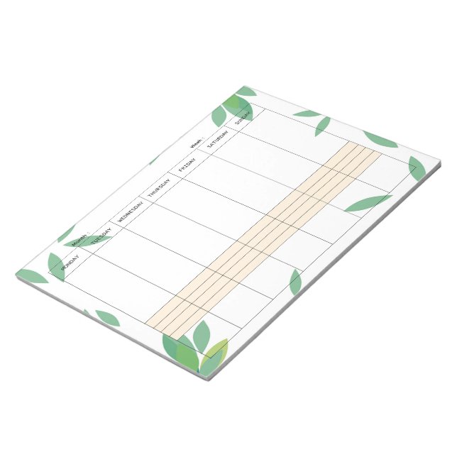 Bloco De Notas Undated Minimal Weekly Planner Notepad (Inclinado)