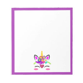 Bloco De Notas Unicorn Flower